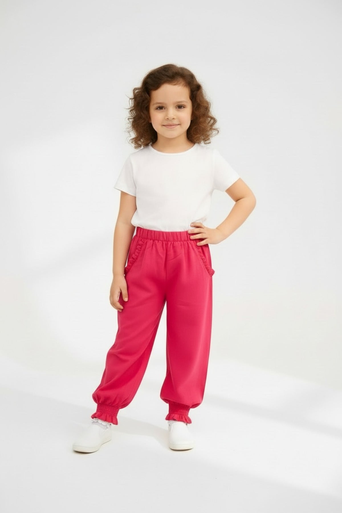 Amanda Girls' Viscose Pants - Poppy Red - product image 1