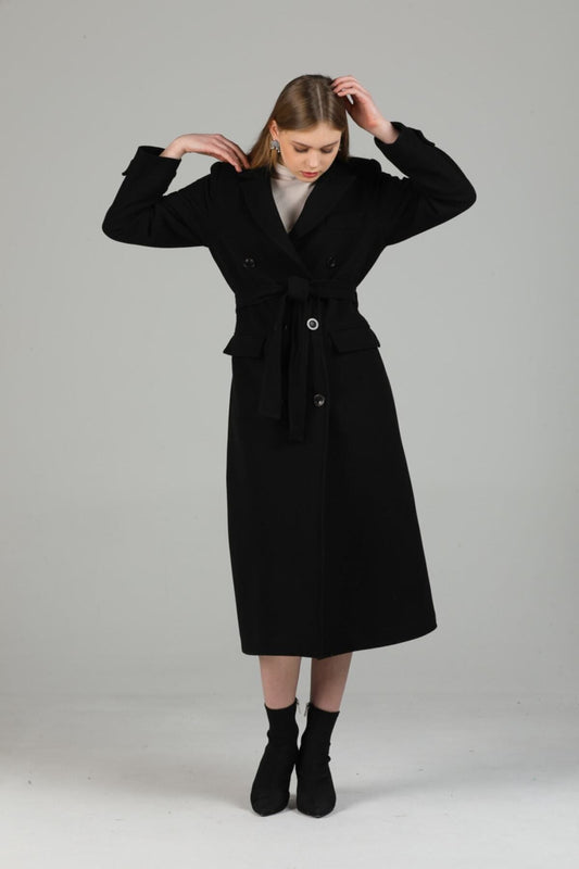 Belinda Women's Button Front Lined Coat - Black - product image 1
