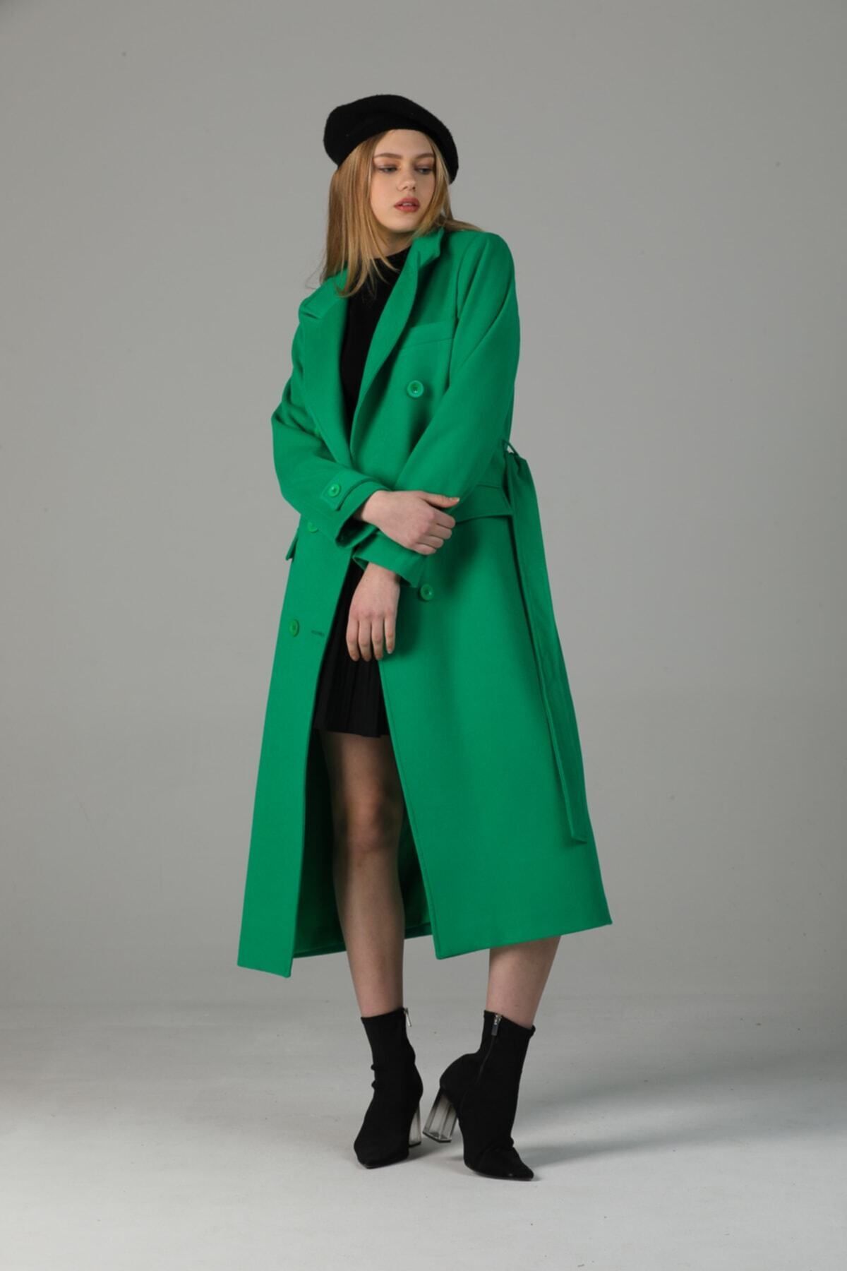 Belinda Women's Button Front Lined Coat - Grass Green - product image 6