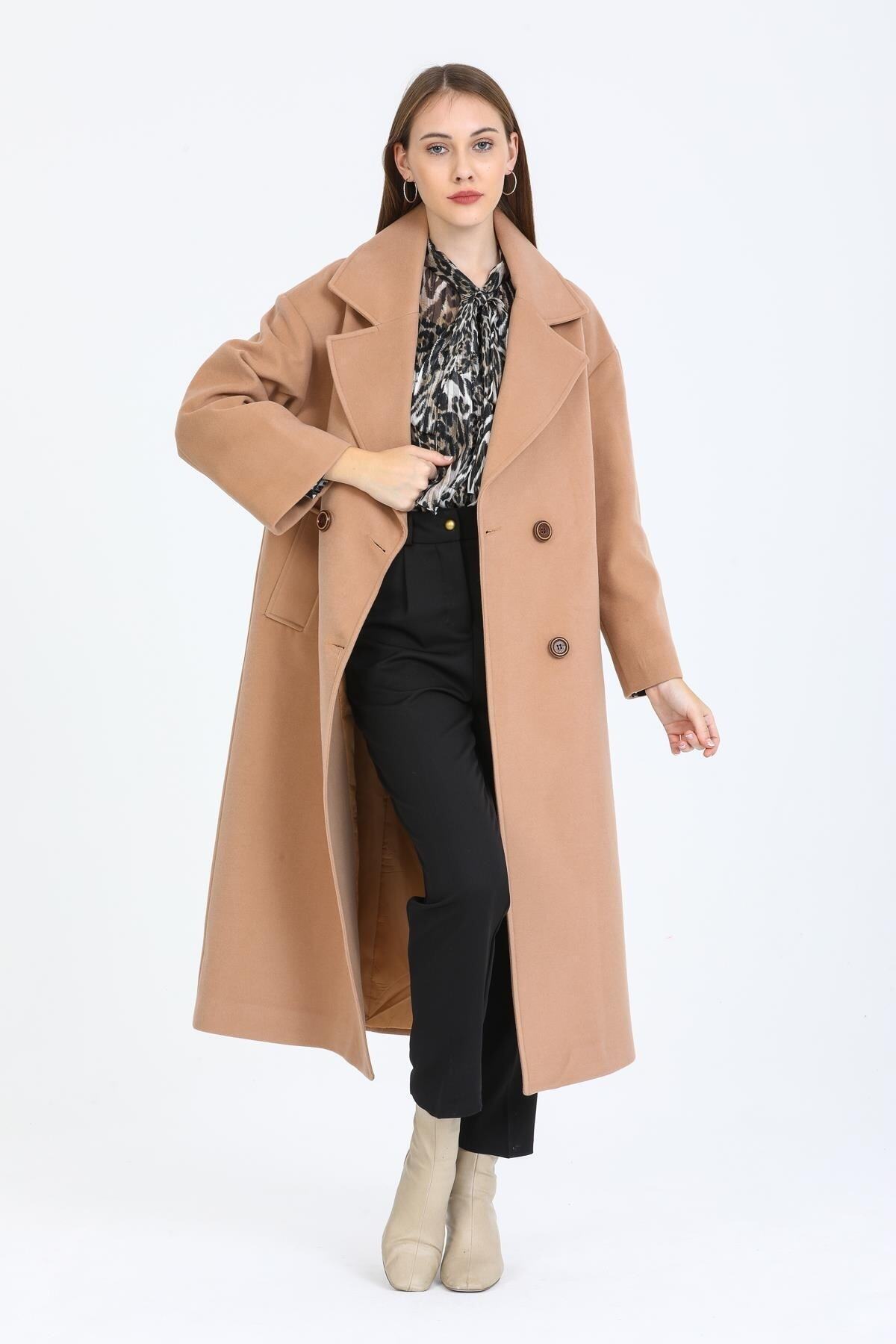 Aurelia Women's Oversized Coat - Camel - product image 3