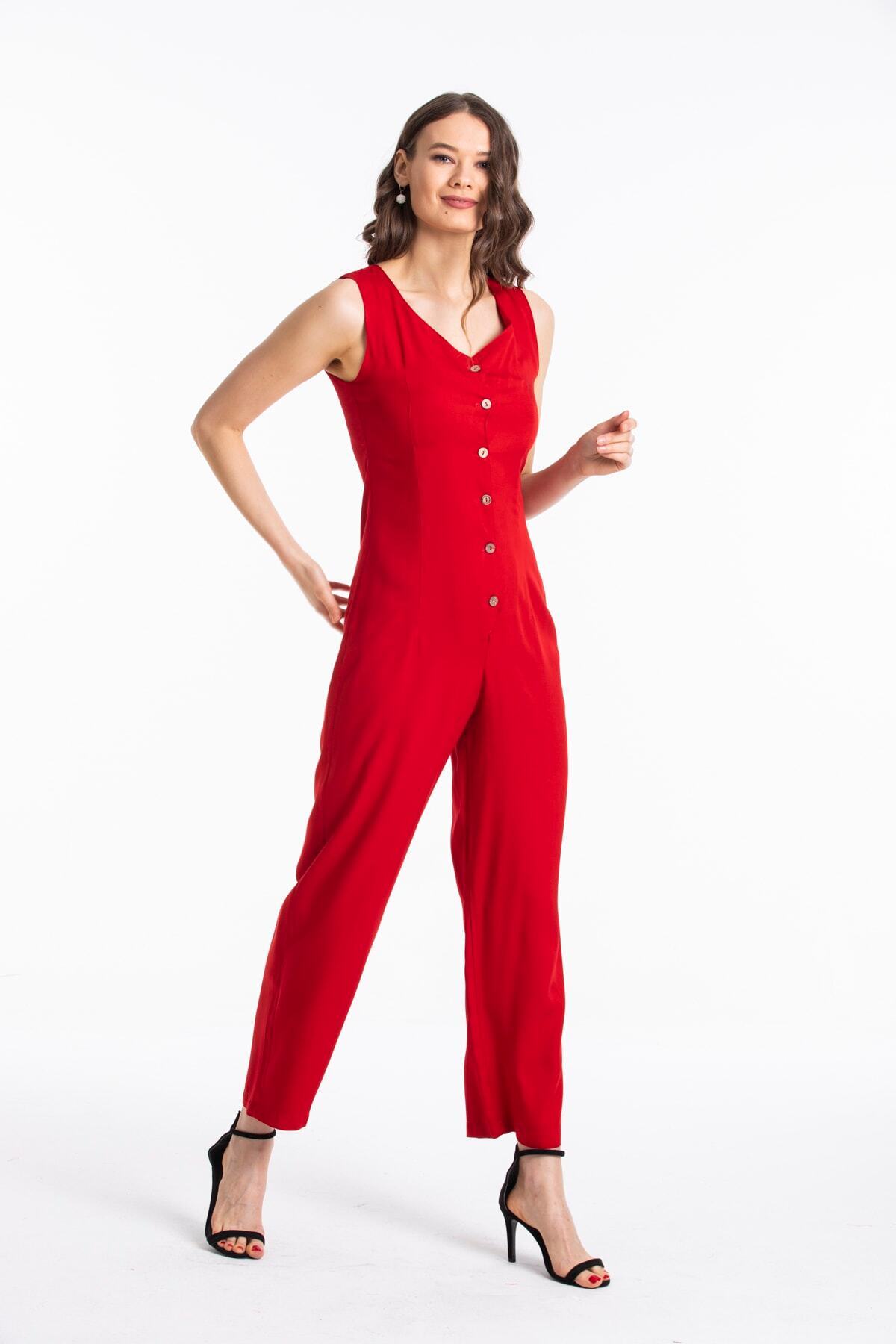 Estelle Women's Jumpsuit - Red - product image 2