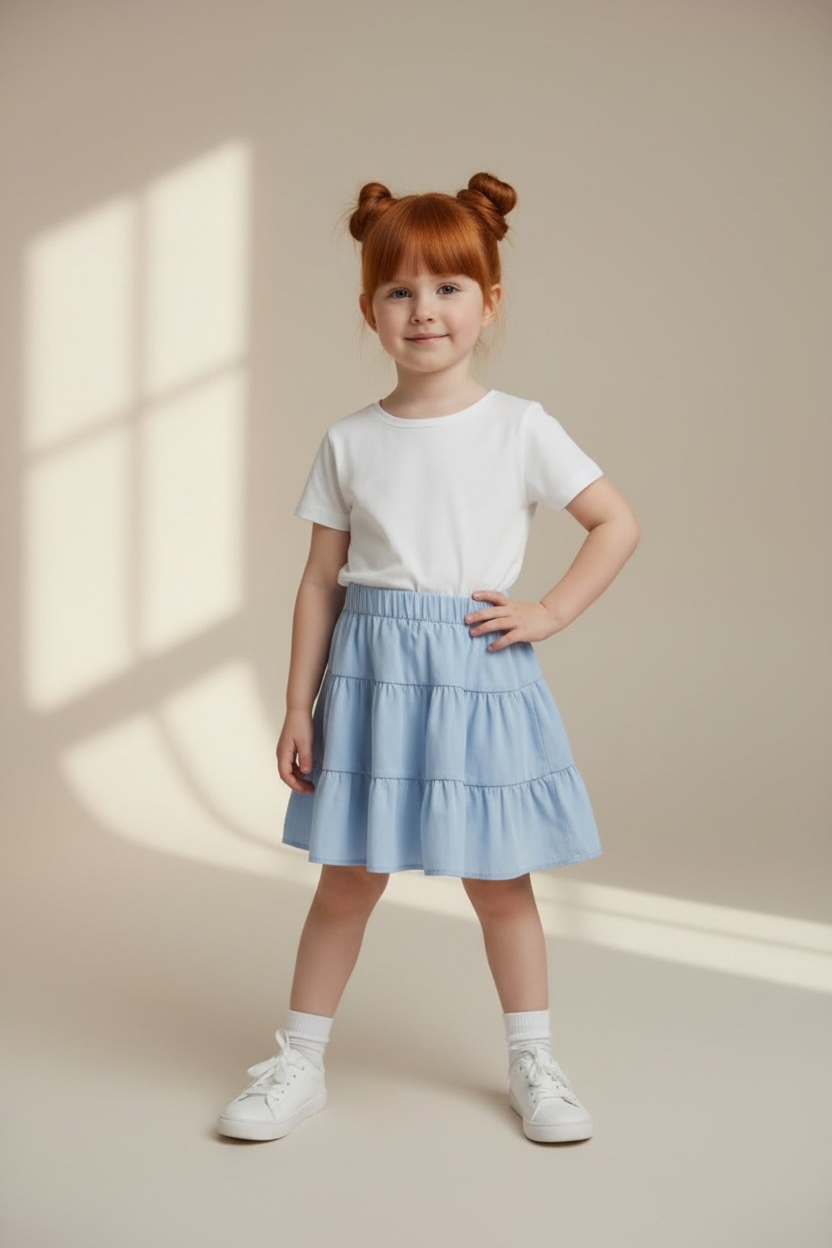 Brynn Girls' Skirt - Baby Blue - product image 1