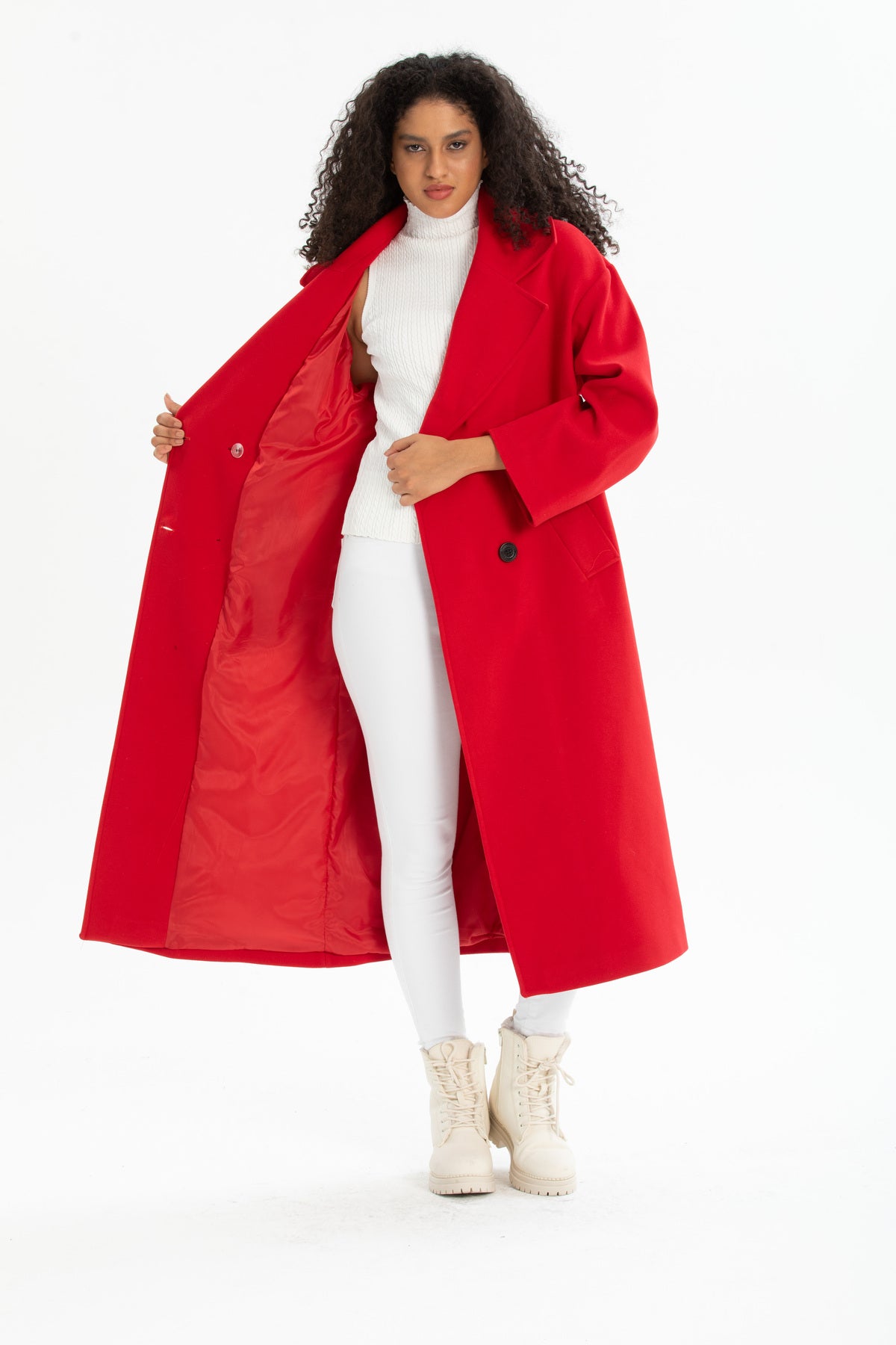 Aurelia Women's Oversized Coat - Red - product image 3