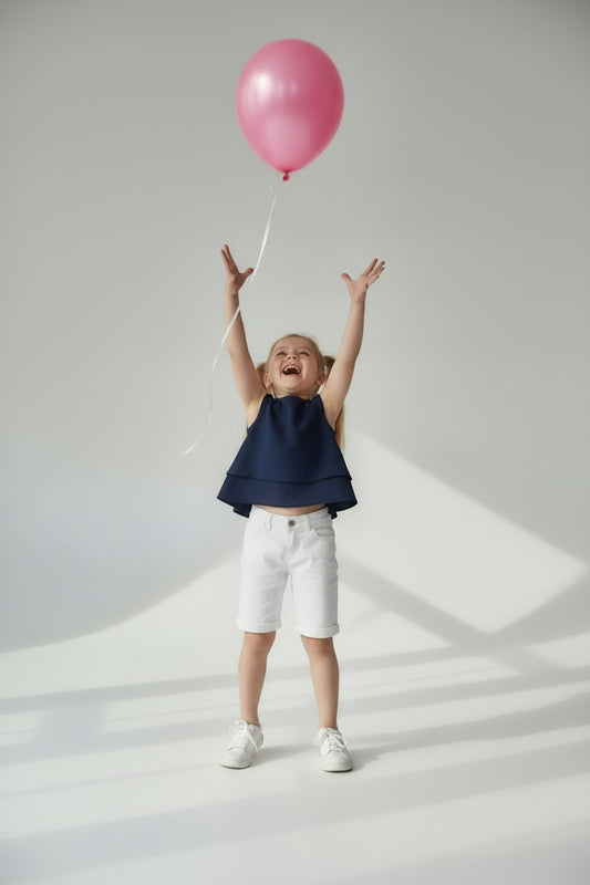 Justine Girls' Blouse - Navy - product image 1