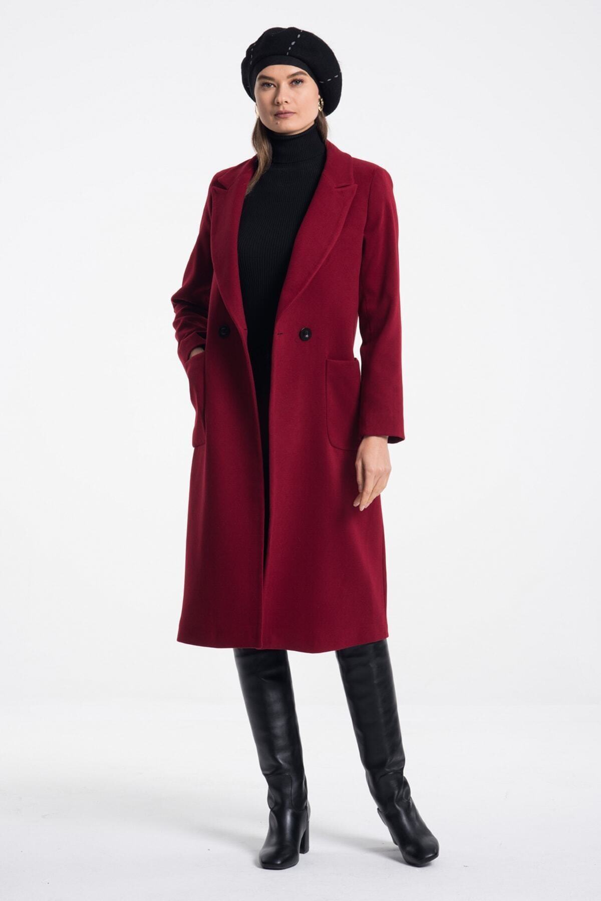 Annalise Women's Lined Coat - Burgundy - product image 1