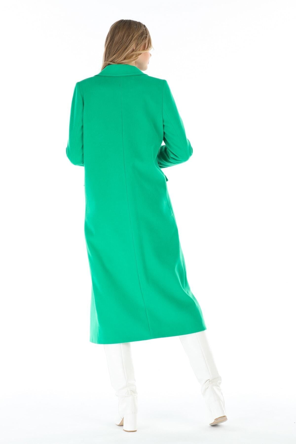 Ariadne Women's Button Front Coat - Grass Green - product image 5