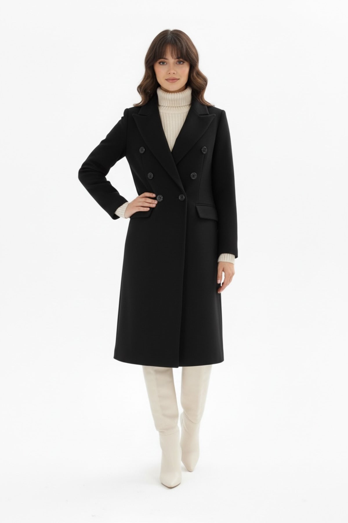 Andie Women's Button Front Coat - Black - product image 1