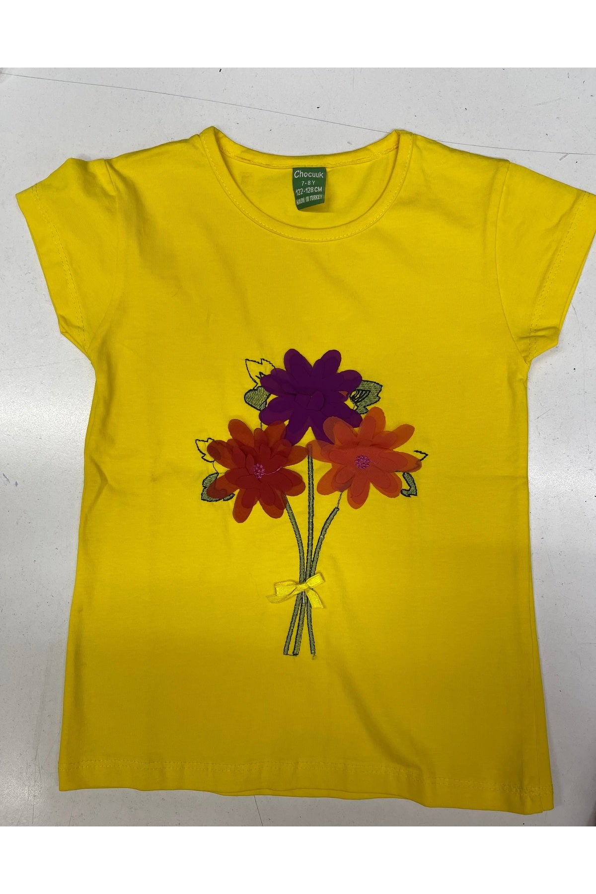 Adelia Girls' Floral T-Shirt - Yellow - product image 4