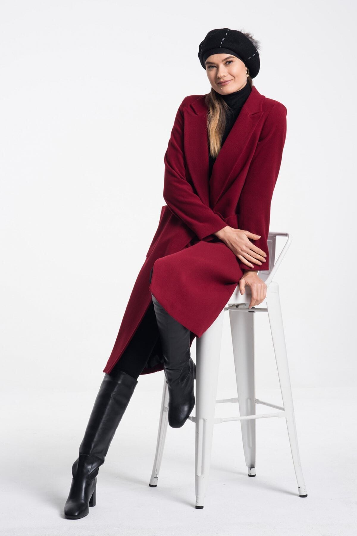Annalise Women's Lined Coat - Burgundy - product image 5