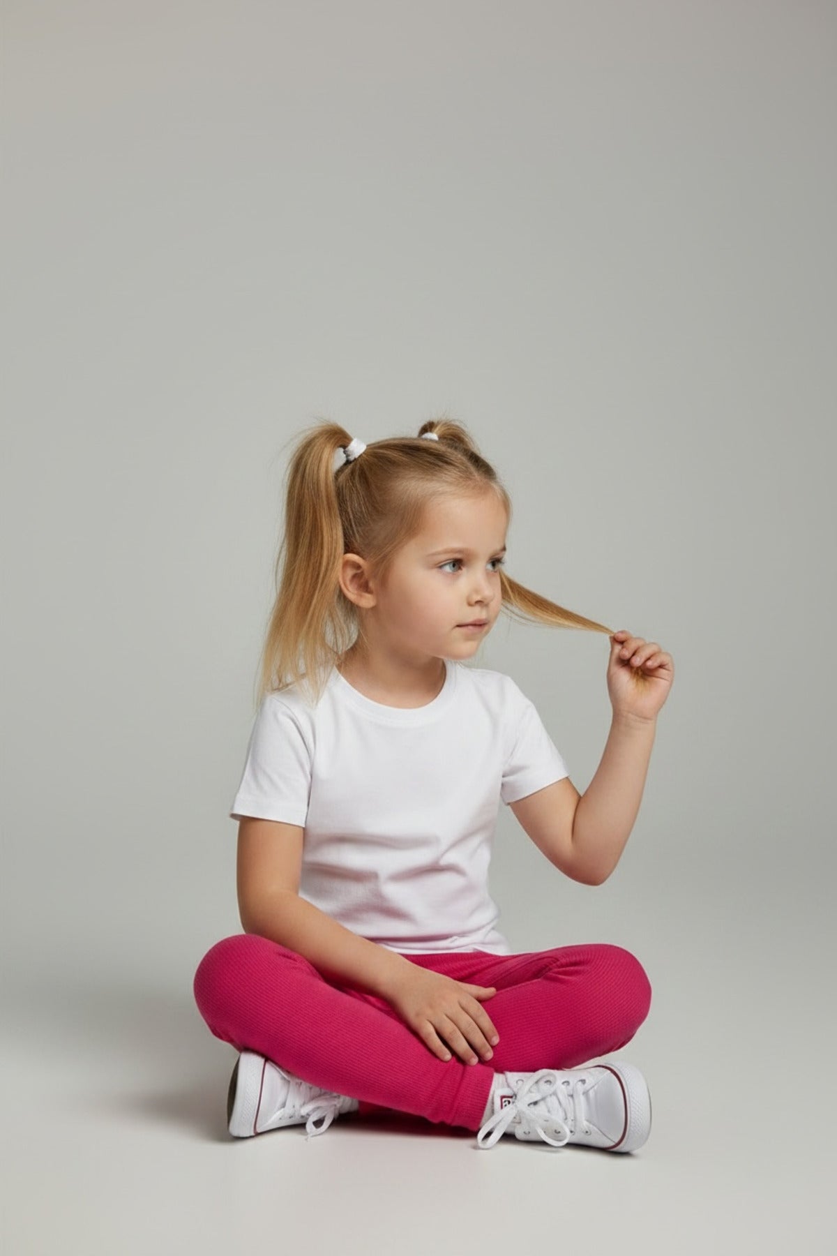 Alecia Girls' Velvet Leggings - Fuchsia Pink - product image 4