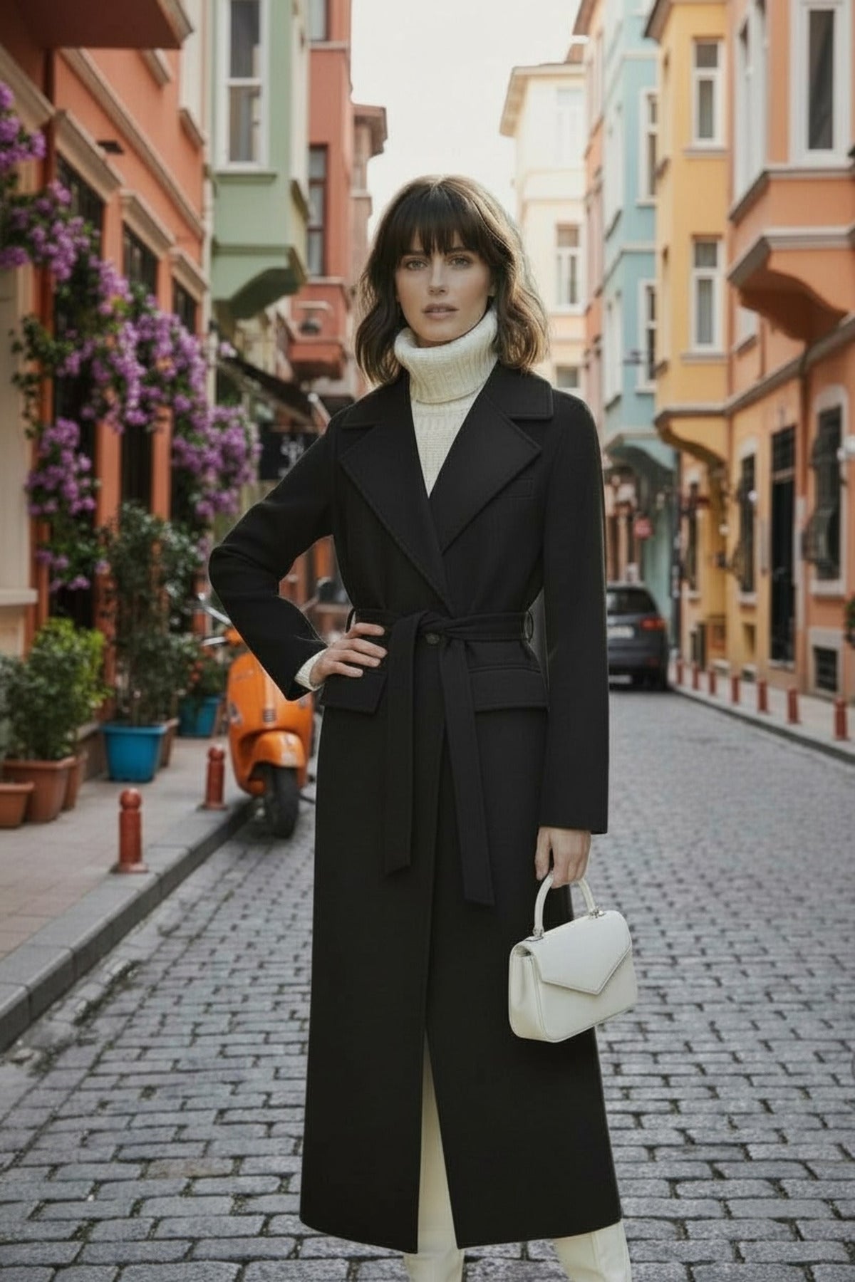Anika Women's Belted Coat - Black - product image 2