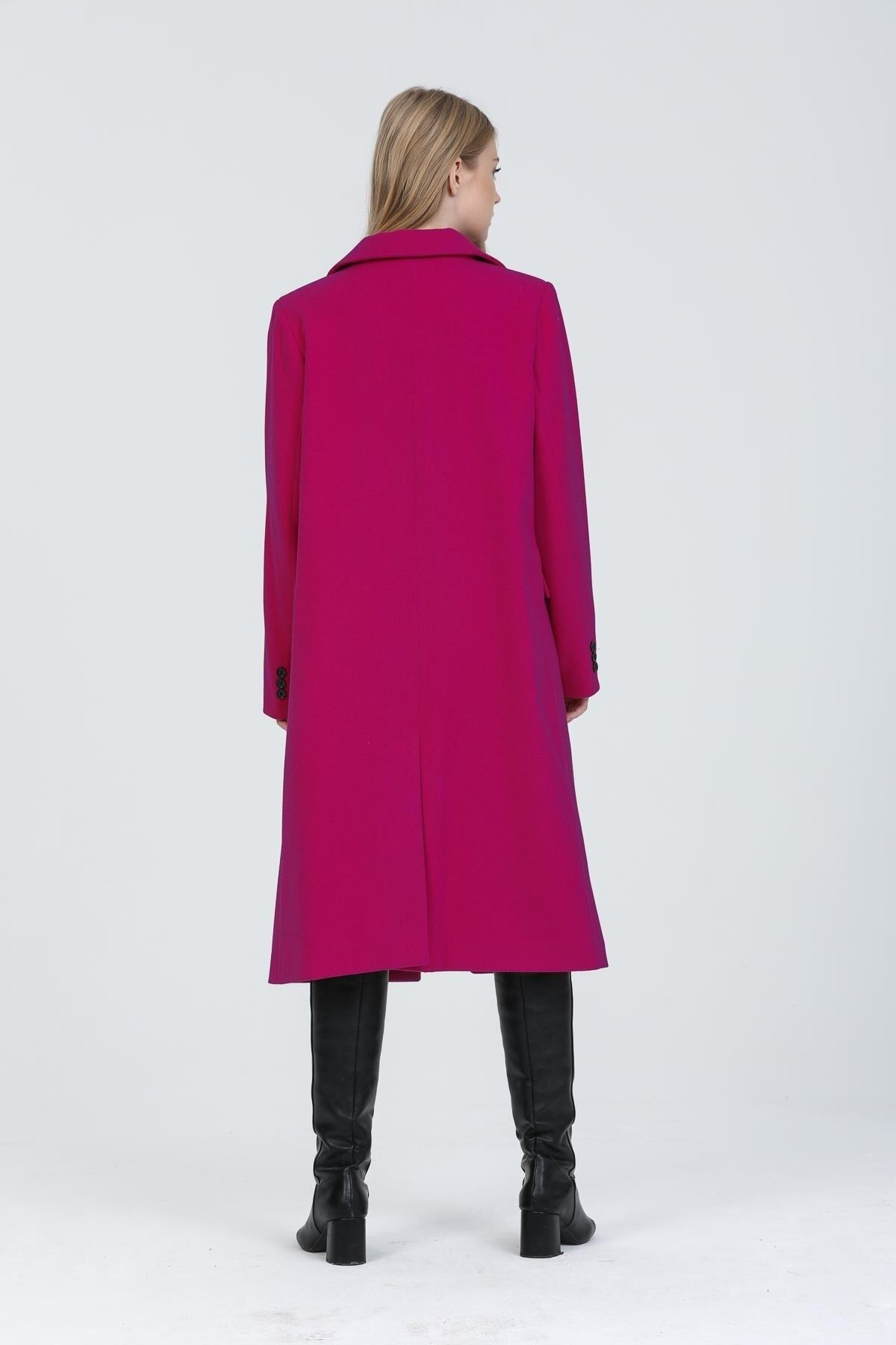 Andie Women's Button Front Coat - Fuchsia - product image 8