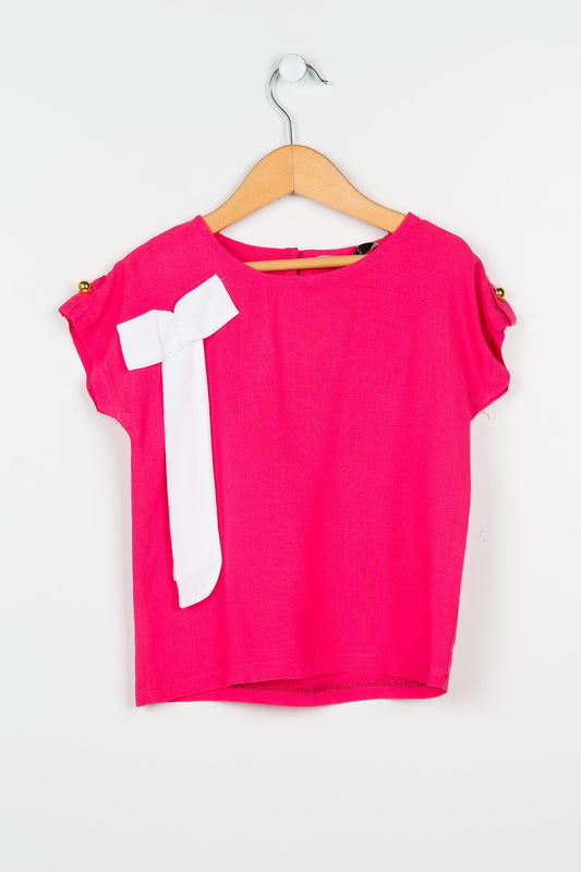 Dahlia Girls' Blouse - Fuchsia - product image 1