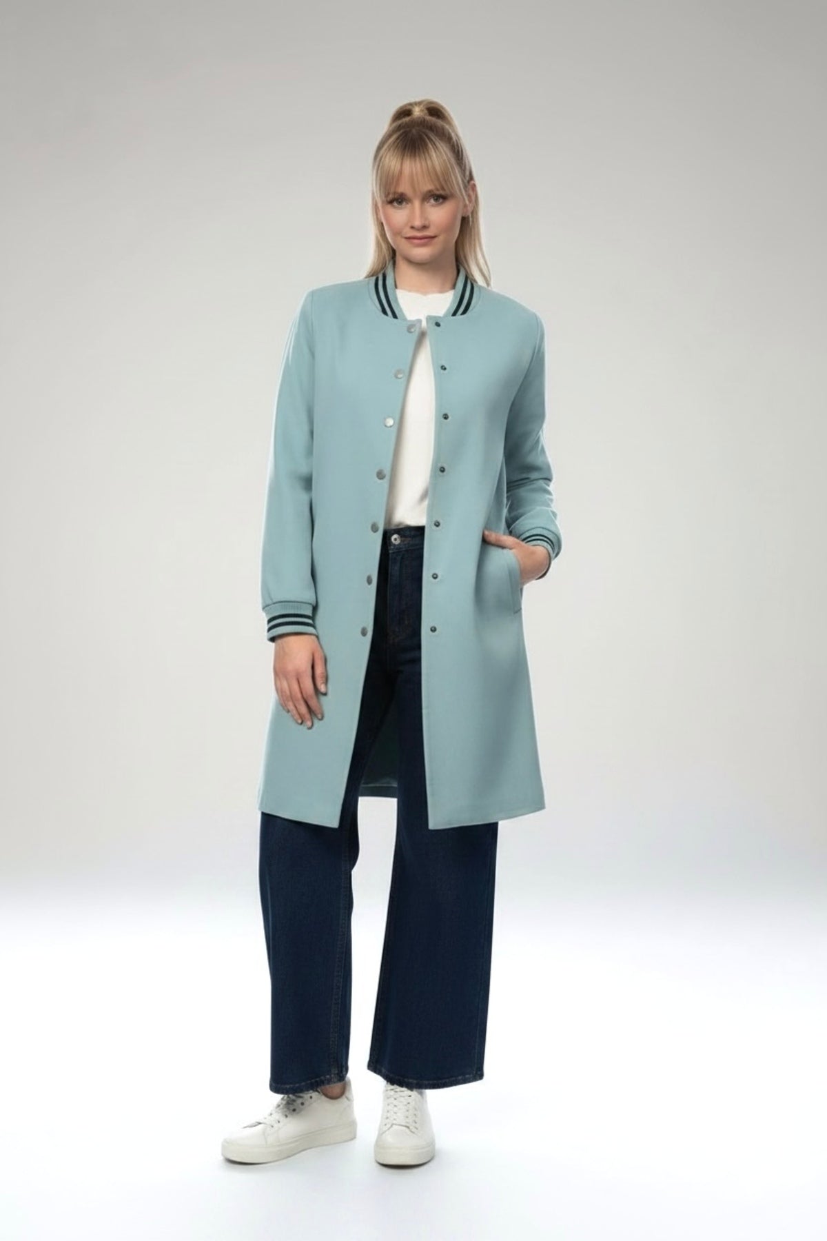 Jolene Women's Lined Coat - Baby Blue - product image 1