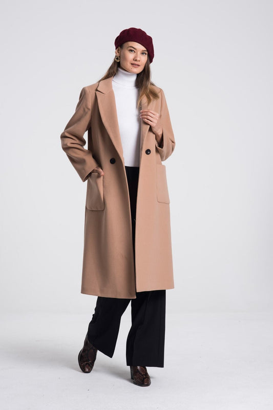 Annalise Women's Button Front Coat - Camel - product image 1