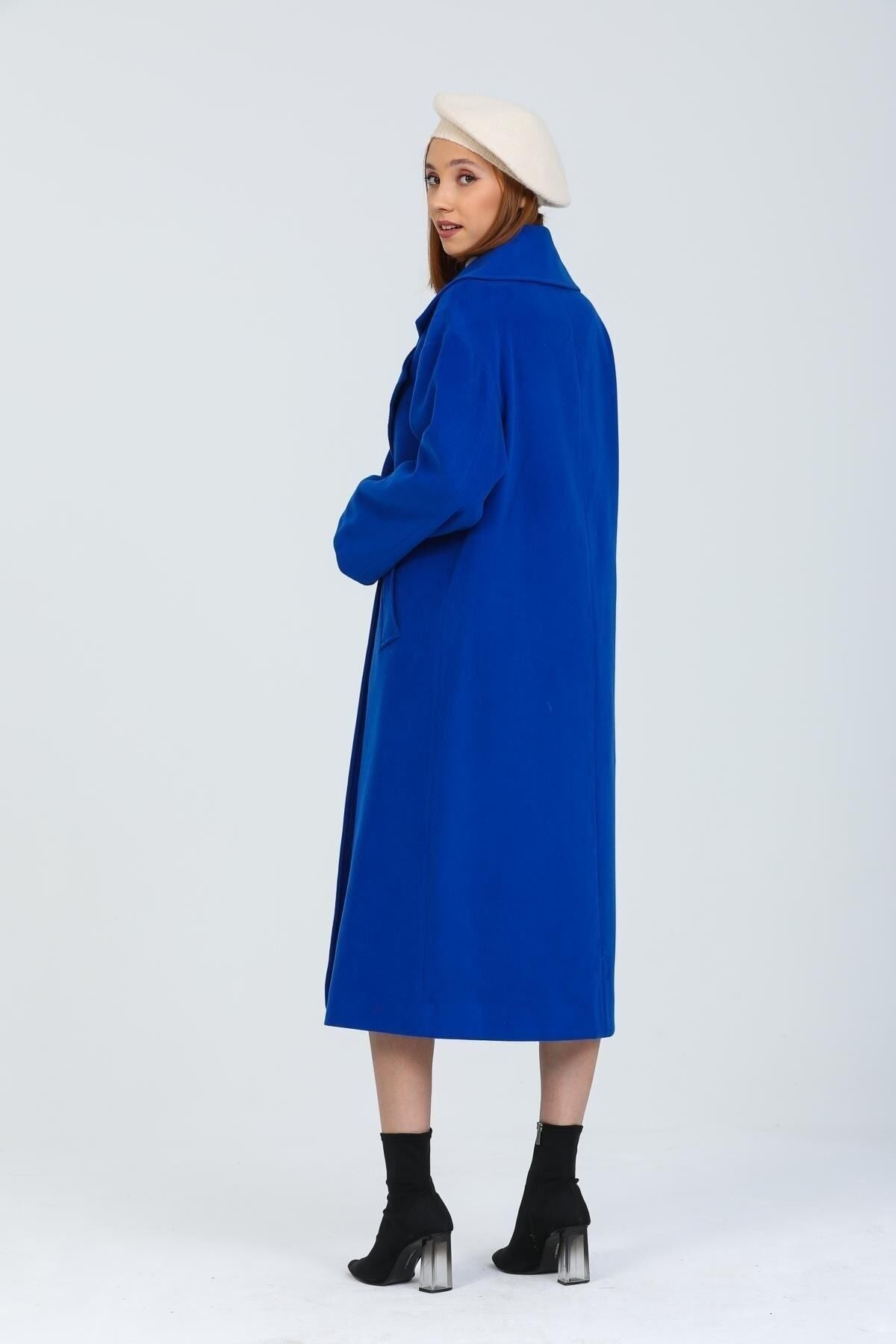 Aurelia Women's Oversized Coat - Royal Blue - product image 4