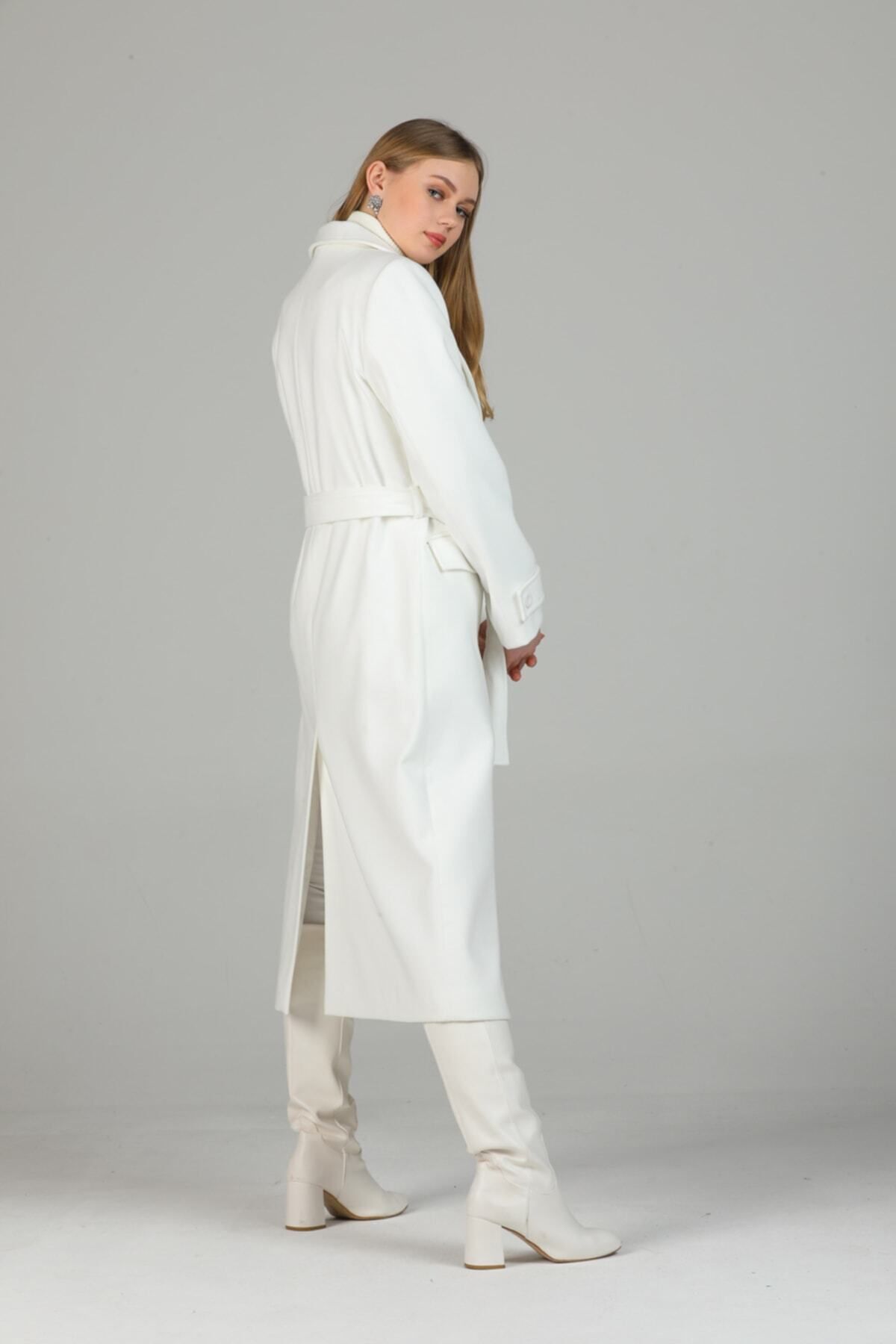 Belinda Women's Button Front Coat - White - product image 3