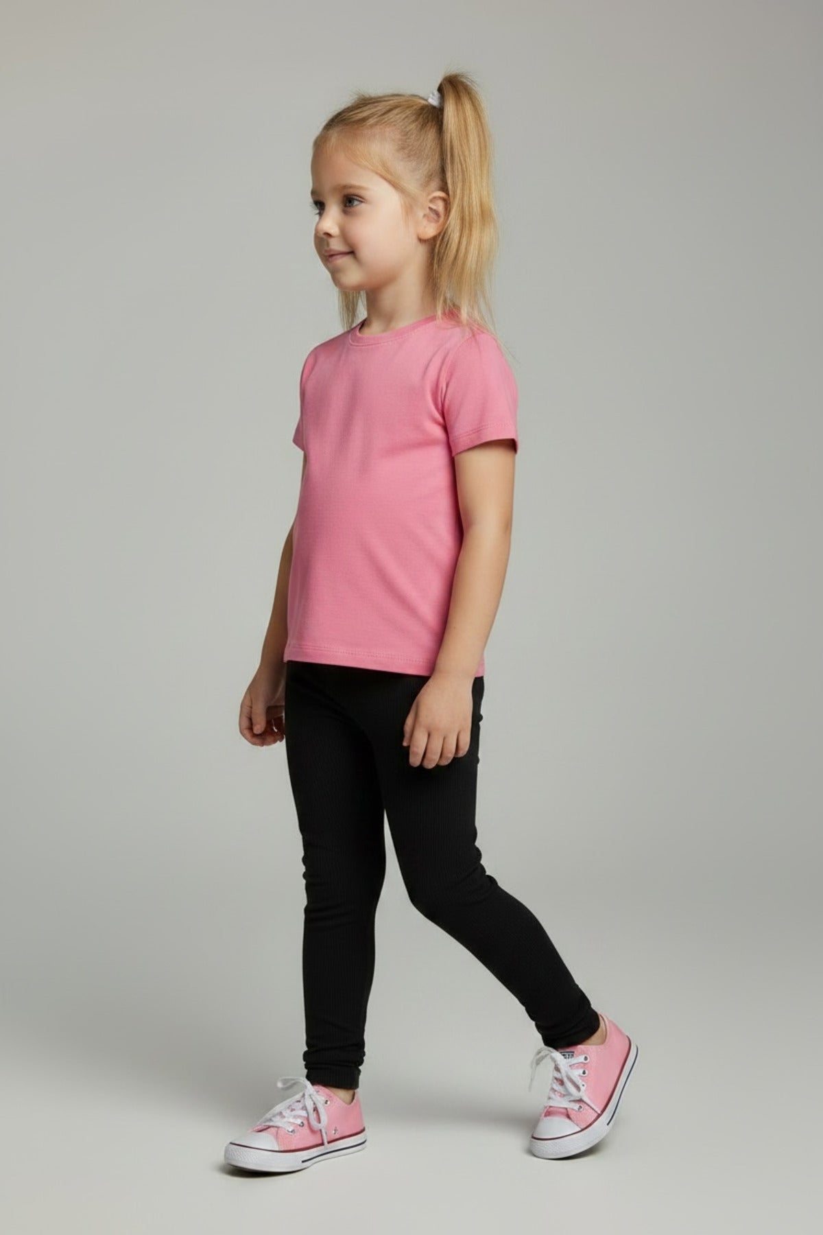 Alecia Girls' Velvet Leggings - Black - product image 3