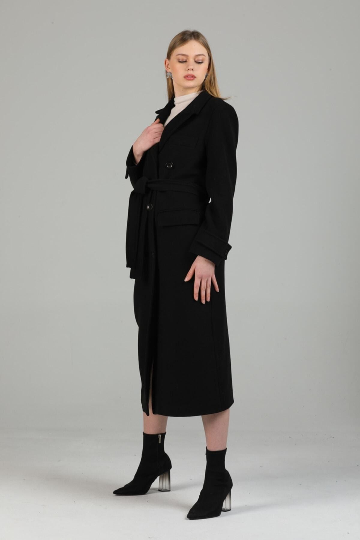 Belinda Women's Button Front Lined Coat - Black - product image 6
