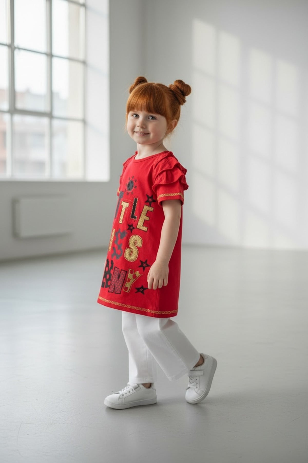 Adelia Girls' Strappy T-Shirt - Red - product image 4