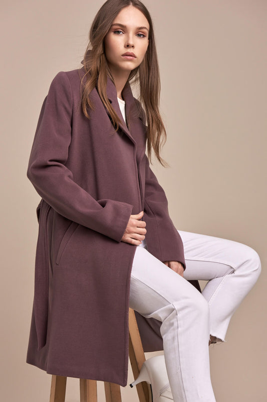 Fern Women's Belted Coat - Light Plum - product image 1