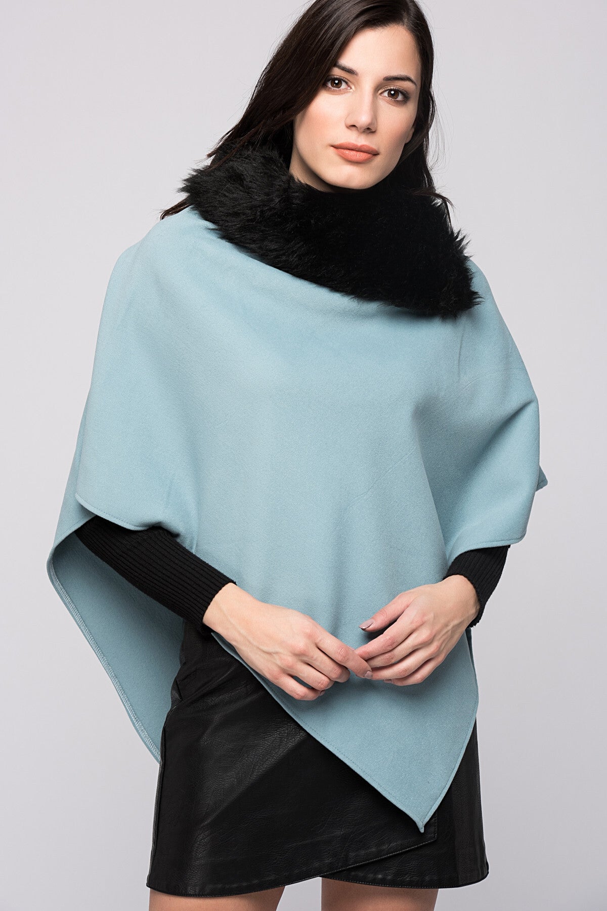 Ana Women's Poncho - Baby Blue - product image 1