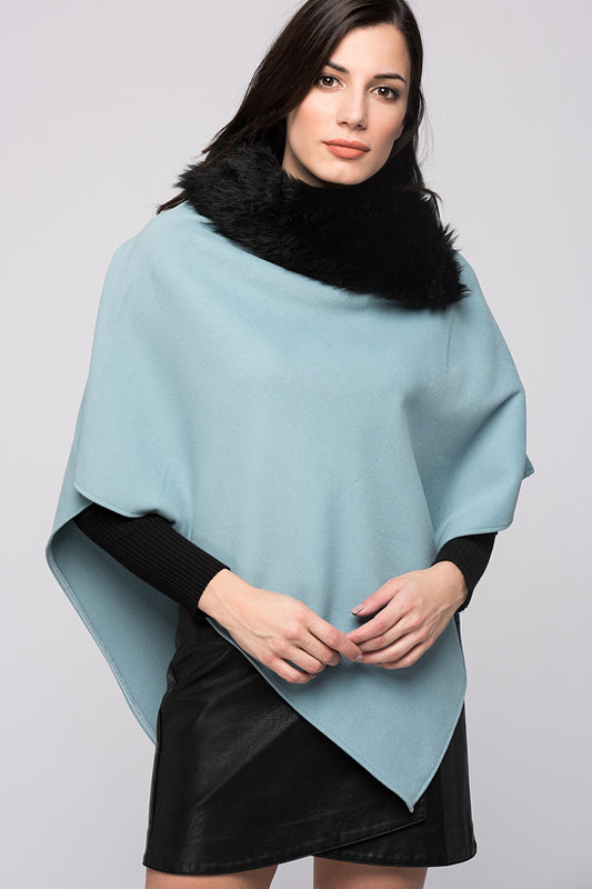 Ana Women's Poncho - Baby Blue - product image 1