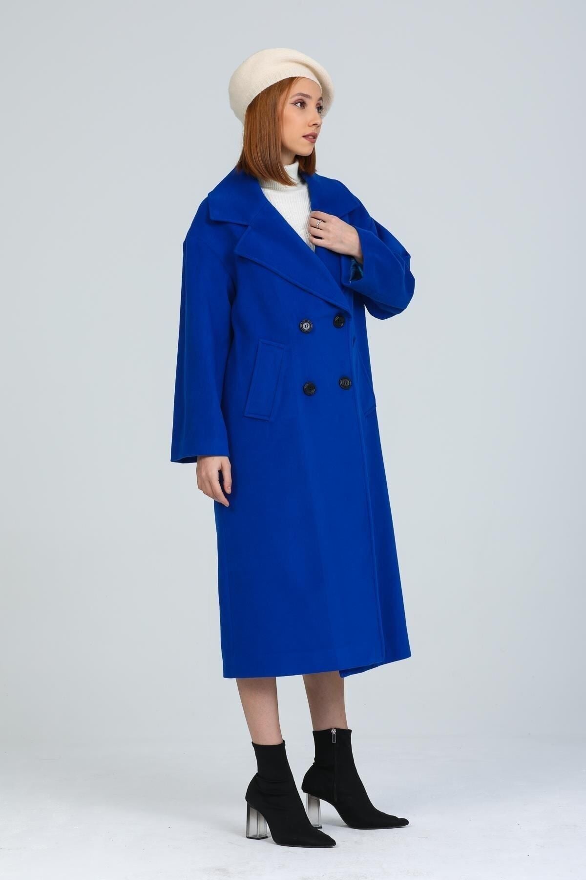 Aurelia Women's Oversized Coat - Royal Blue - product image 2