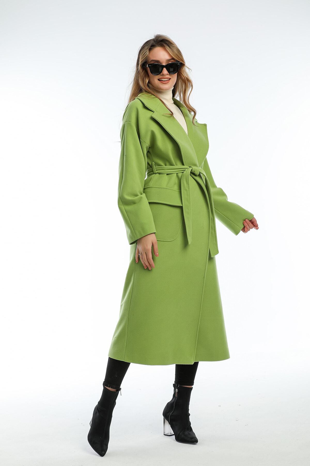 Anabel Women's Notched Collar Coat - Pistachio Green - product image 3