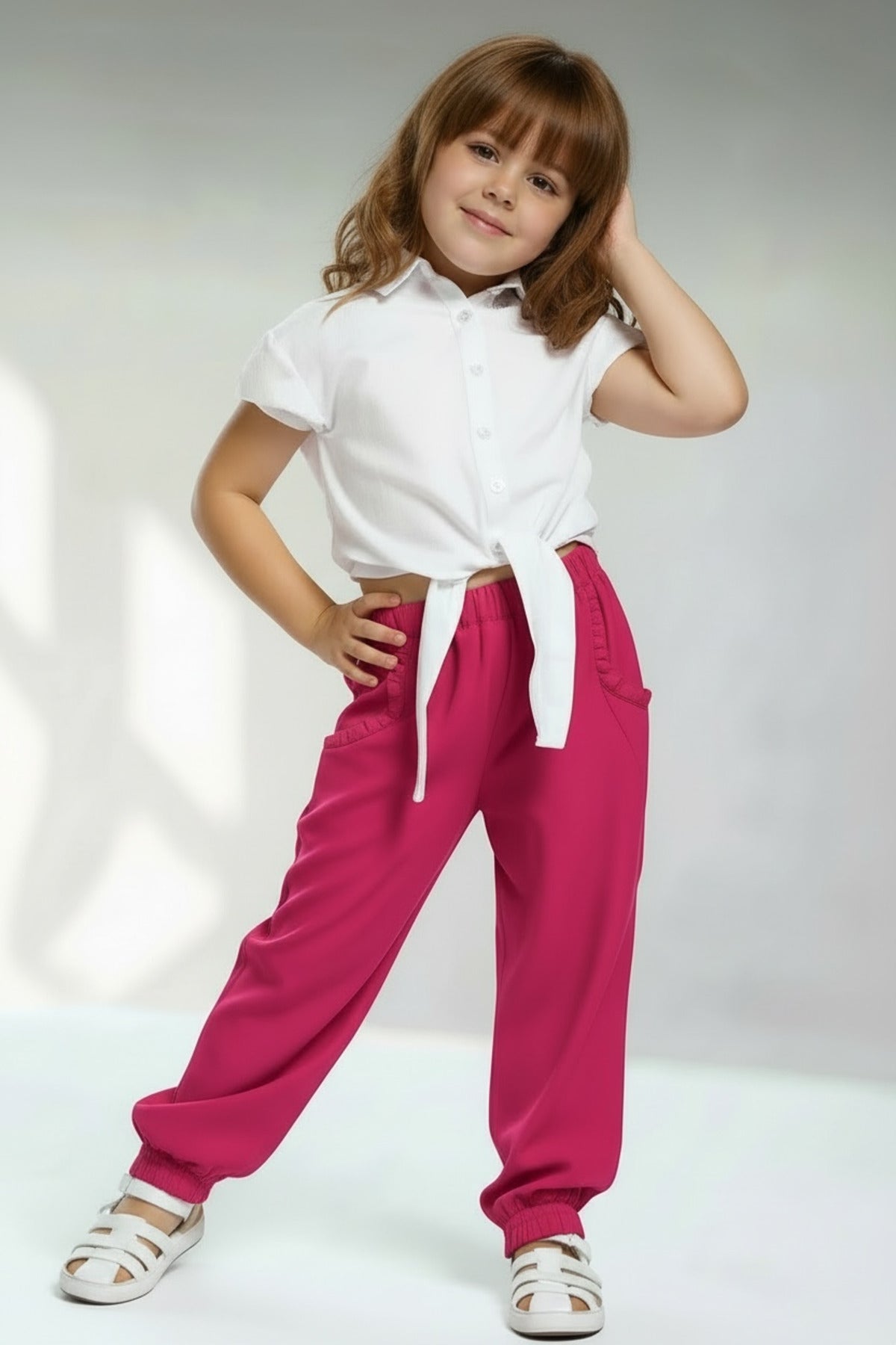 Juniper Girls' Shirt - Fuchsia - product image 3