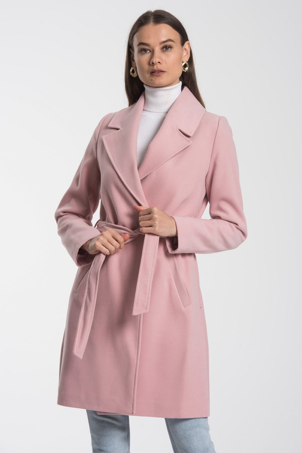 Fern Women's Belted Coat - Baby Pink - product image 6