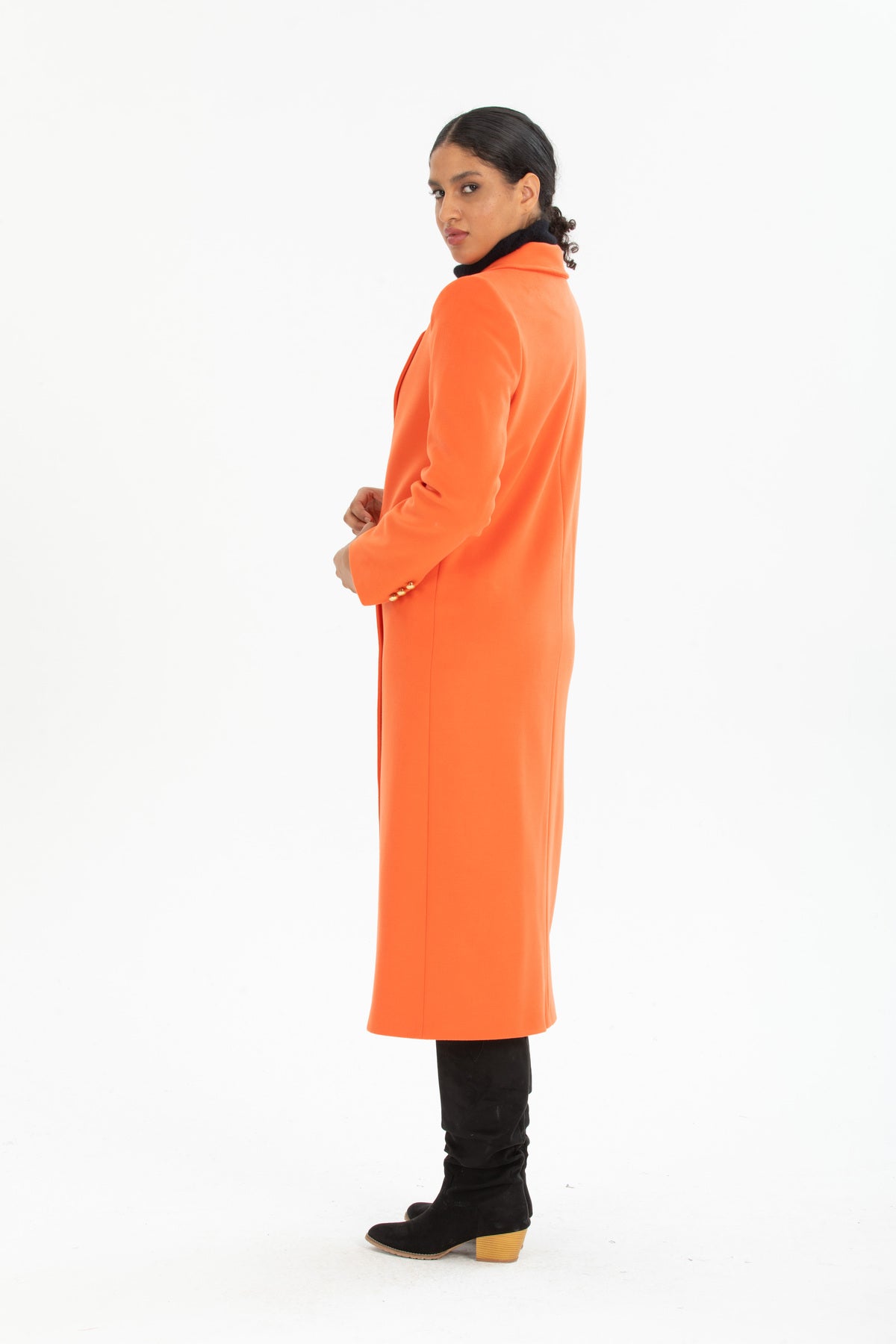 Ariadne Women's Long Lined Coat - Orange - product image 4