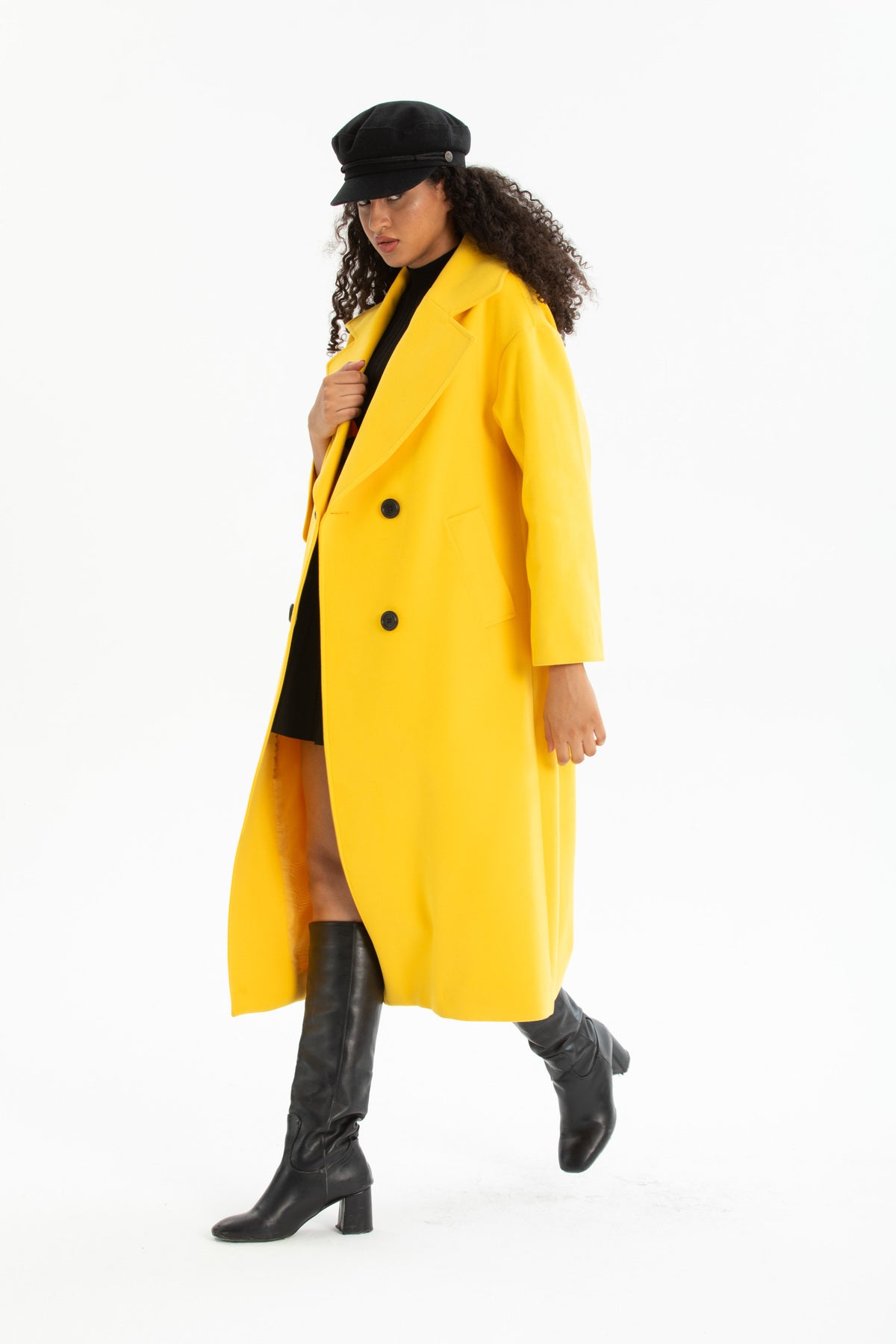Aurelia Women's Oversized Coat - Yellow - product image 4