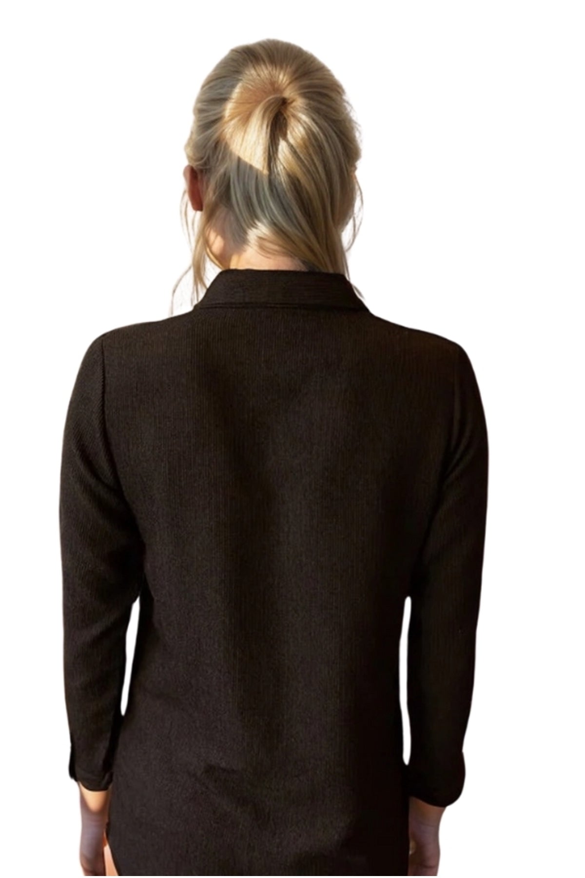Matilda Women's Fine Rib Corduroy Shirt - Black