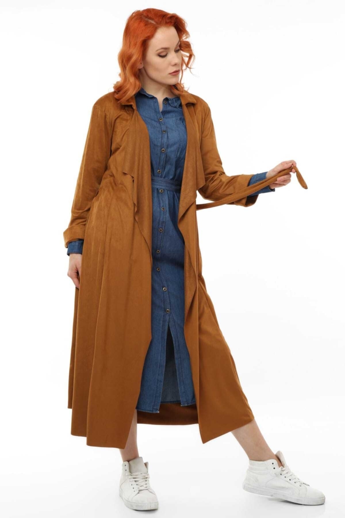 Iona Women's Suede-Effect Jacket - Cognac - product image 1