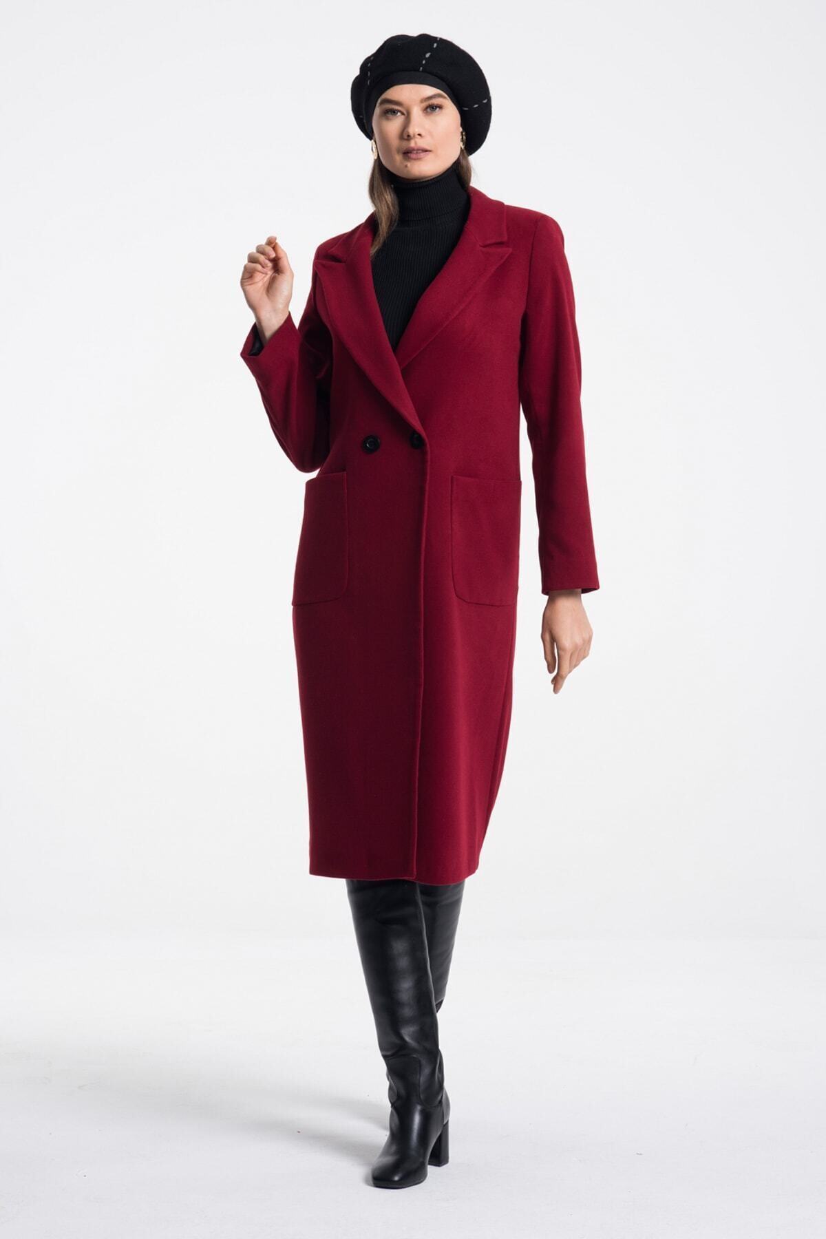 Annalise Women's Lined Coat - Burgundy - product image 4