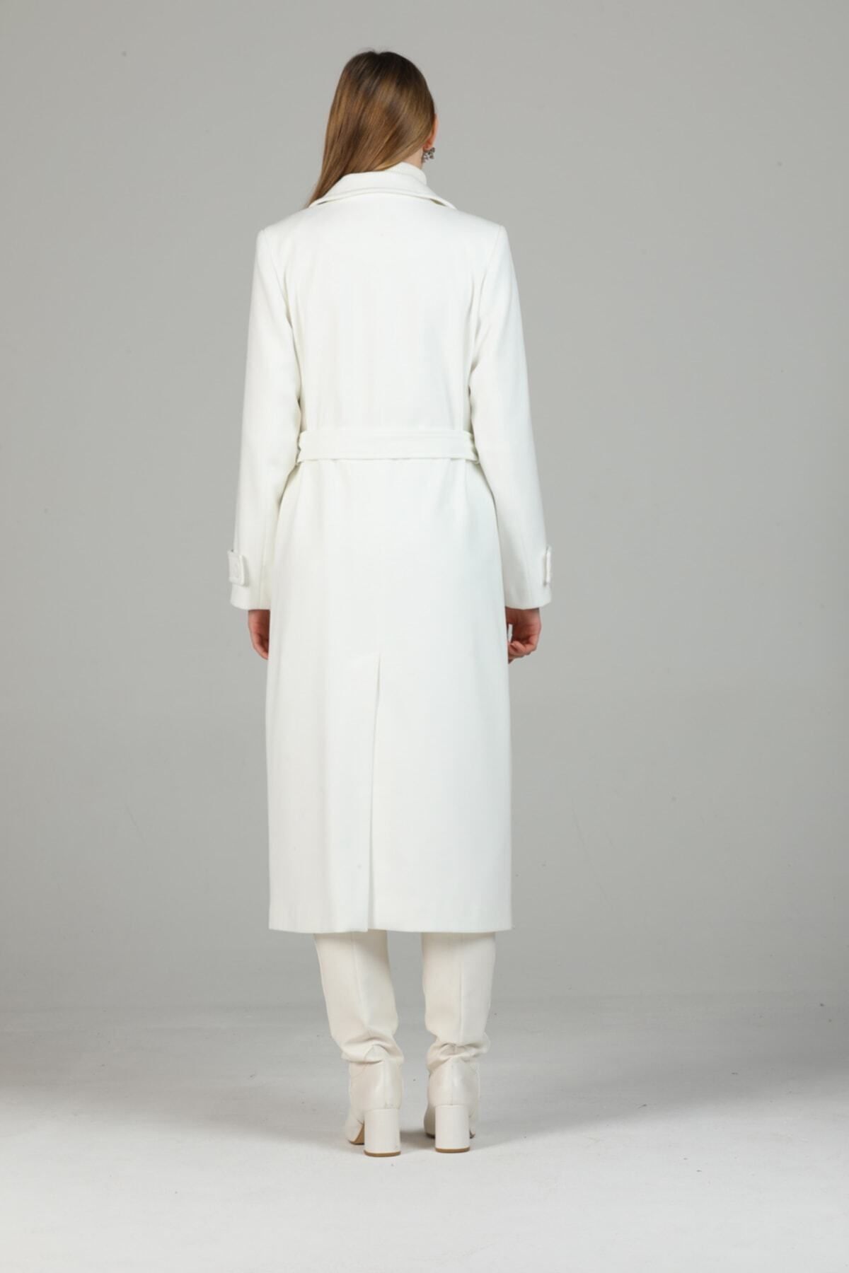 Belinda Women's Button Front Coat - White - product image 6