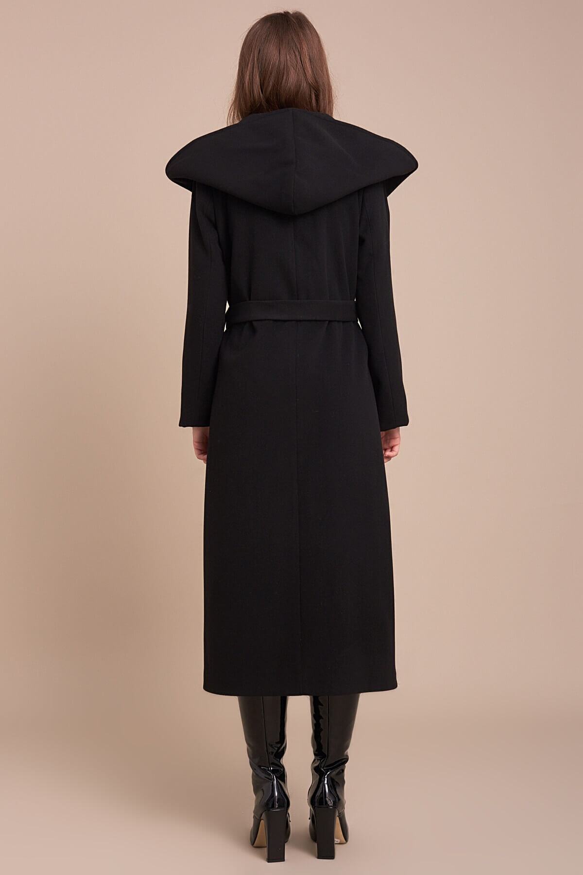 India Women's Hooded Coat - Black - product image 4