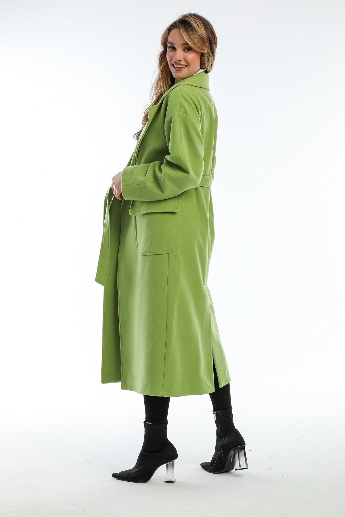 Anabel Women's Notched Collar Coat - Pistachio Green - product image 5