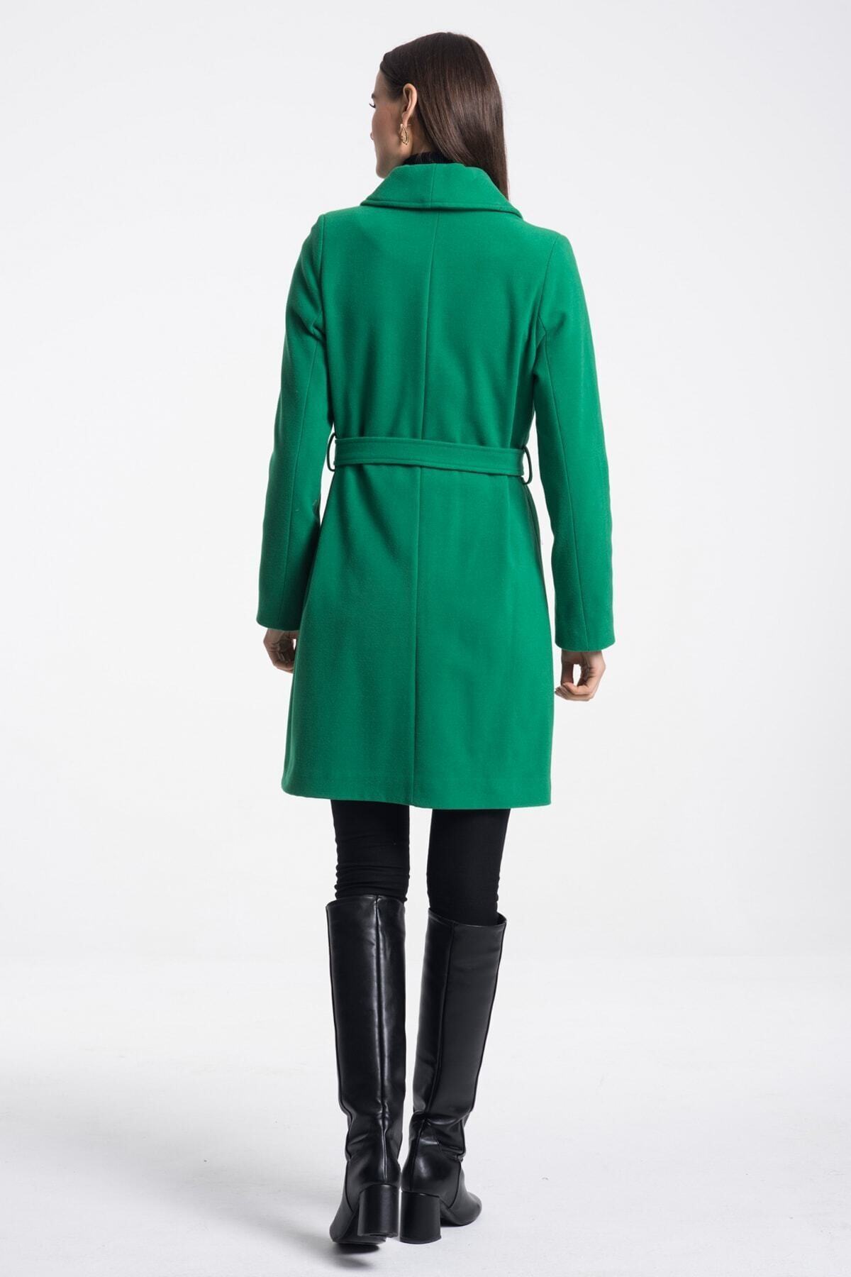 Fern Women's Lined Coat - Grass Green - product image 7