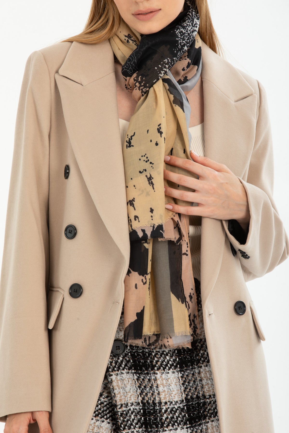 Andie Women's Button Front Coat - Stone Beige - product image 4