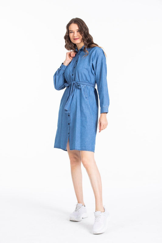 Ember Women's Denim Dress - Navy - product image 1
