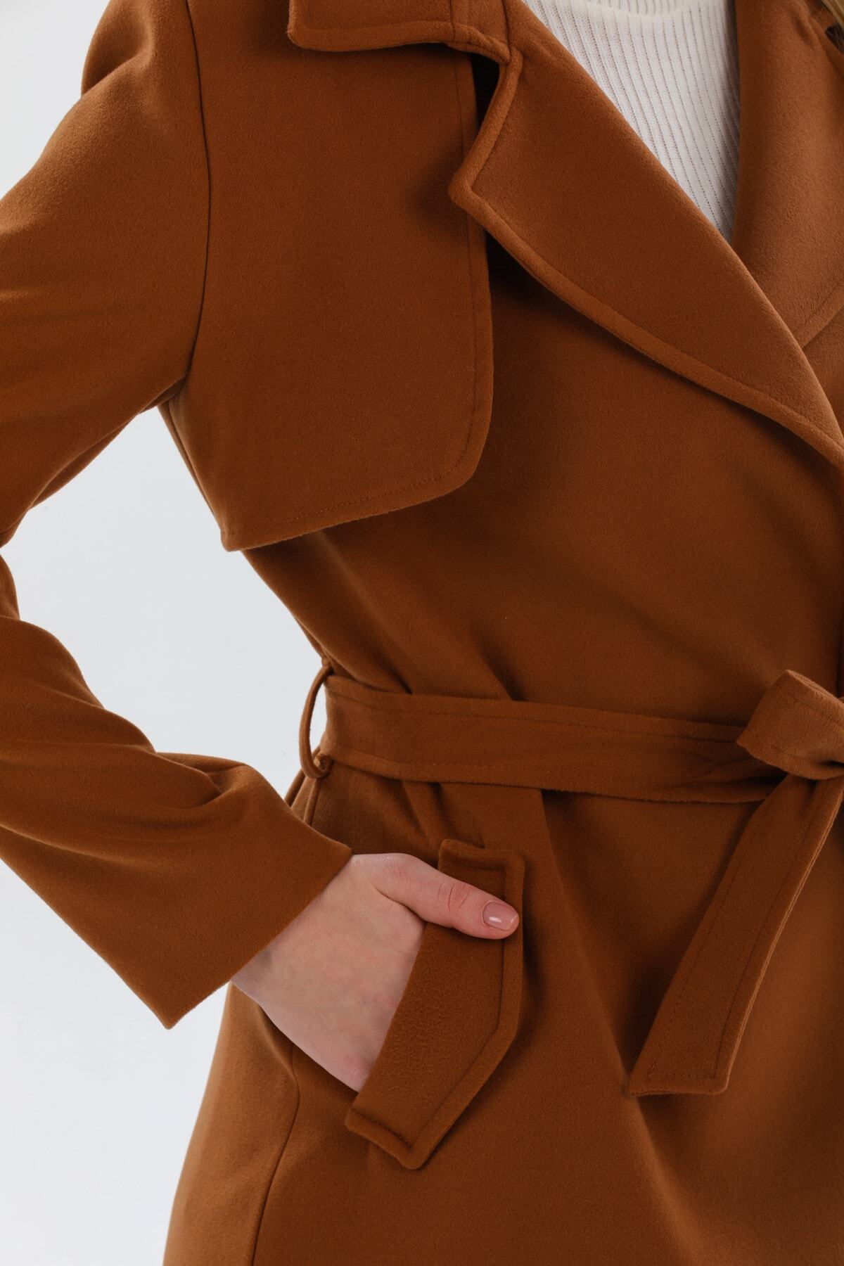 Andrea Women's Lined Coat - Cognac - product image 4