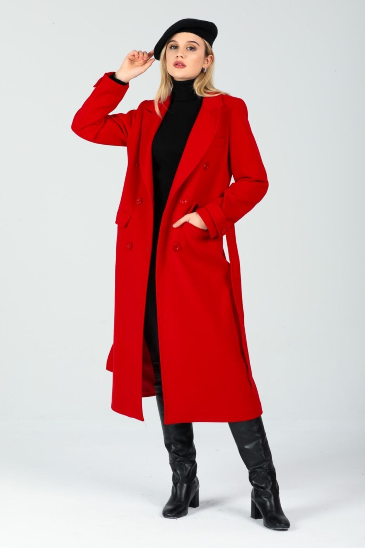 Belinda Women's Button Front Lined Coat - Red - product image 7