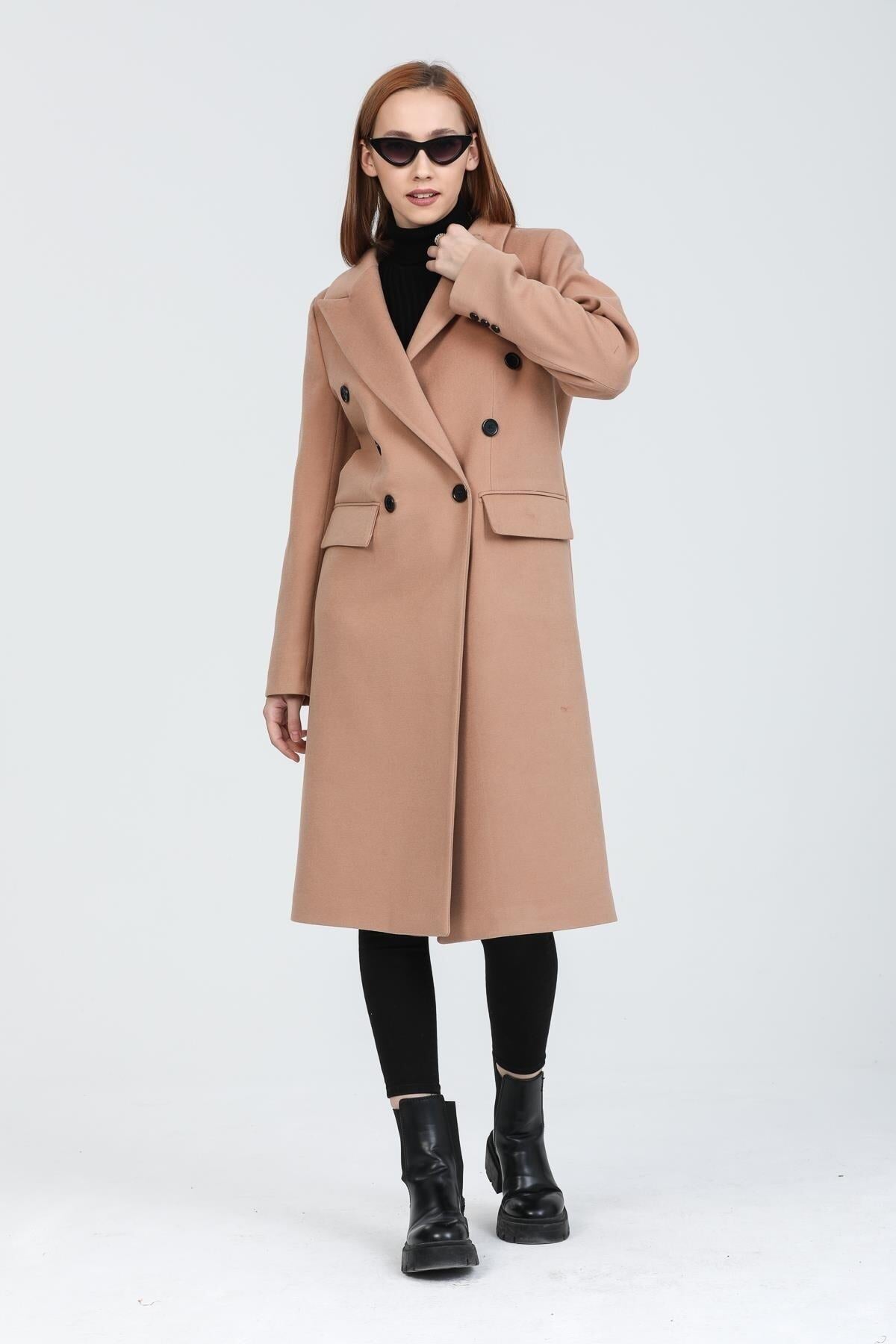Andie Women's Button Front Coat - Camel - product image 2