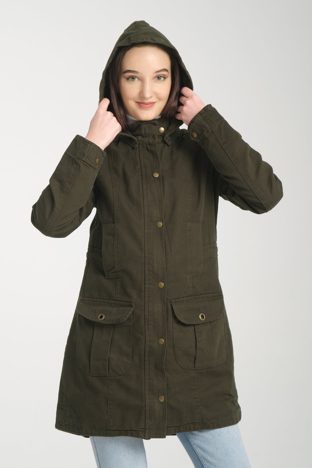 Anissa Women's Lined Coat - Khaki - product image 2