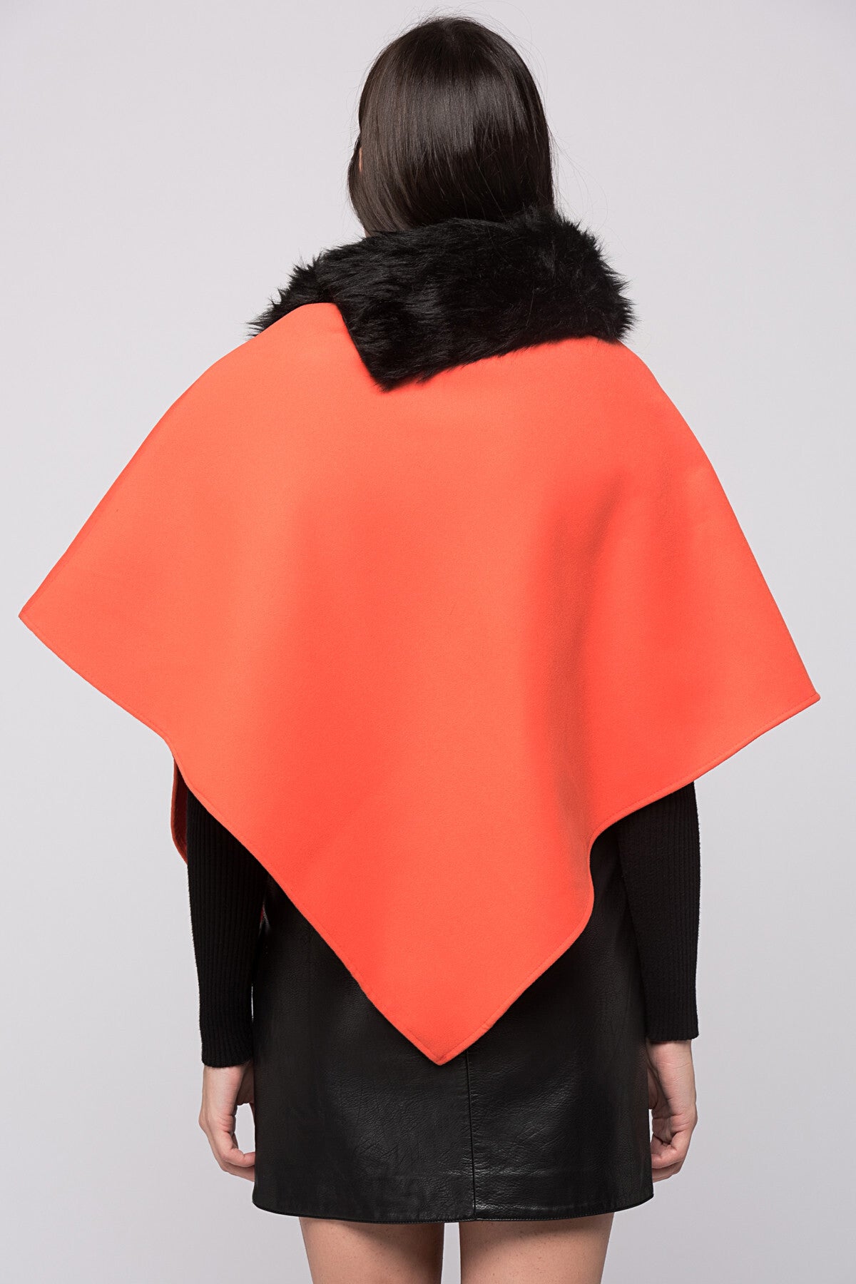 Ana Women's Poncho - Orange - product image 2