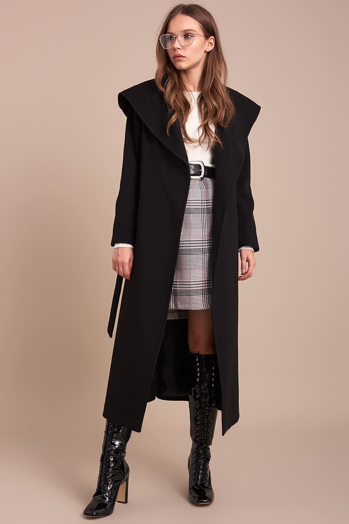 India Women's Hooded Coat - Black - product image 2