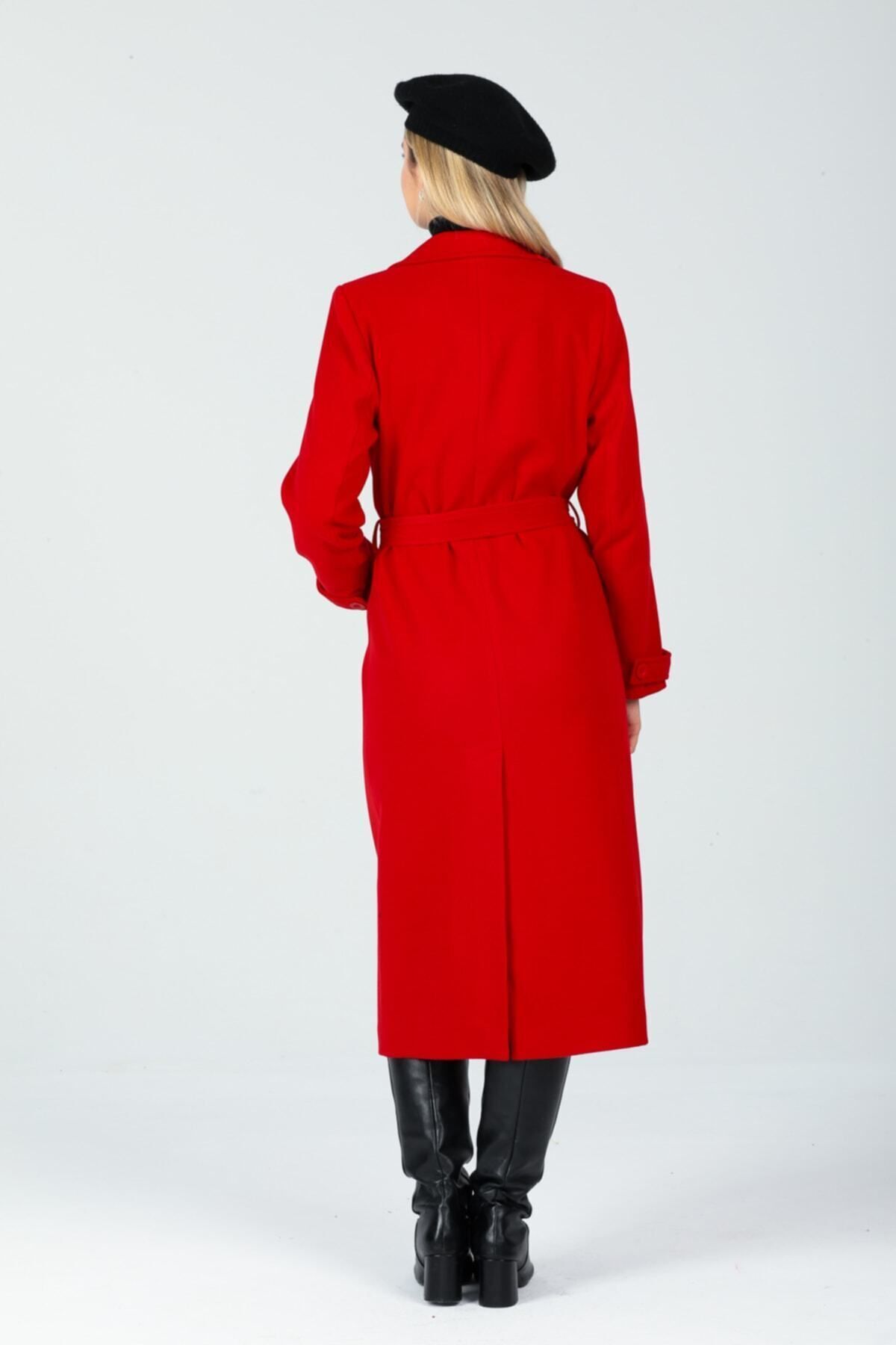 Belinda Women's Button Front Lined Coat - Red - product image 6