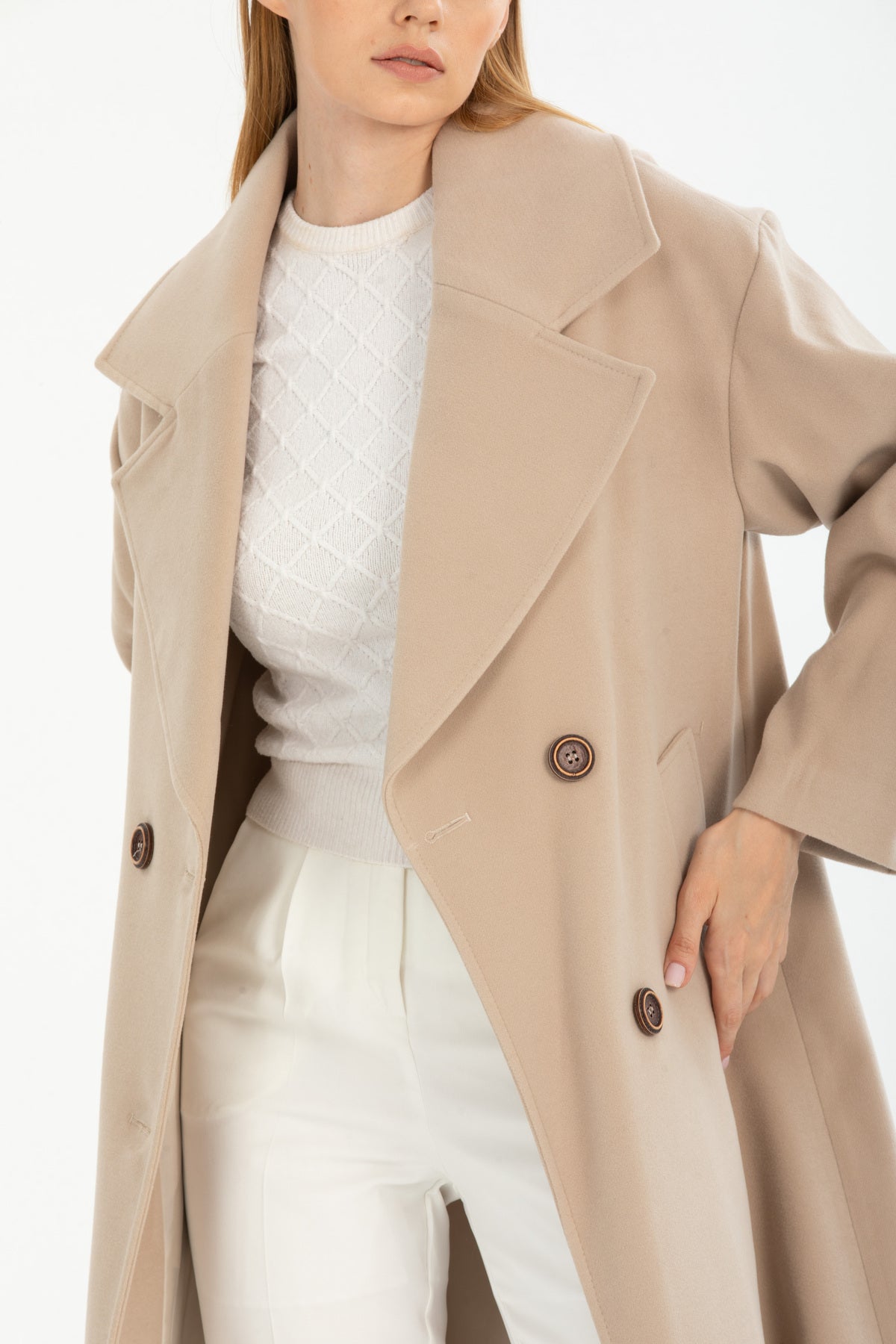 Aurelia Women's Oversized Coat - Beige - product image 7
